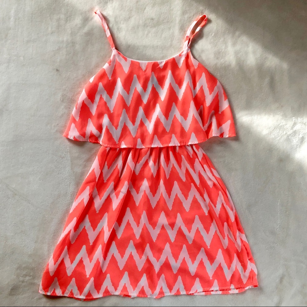 Pink Chevron Dress✨